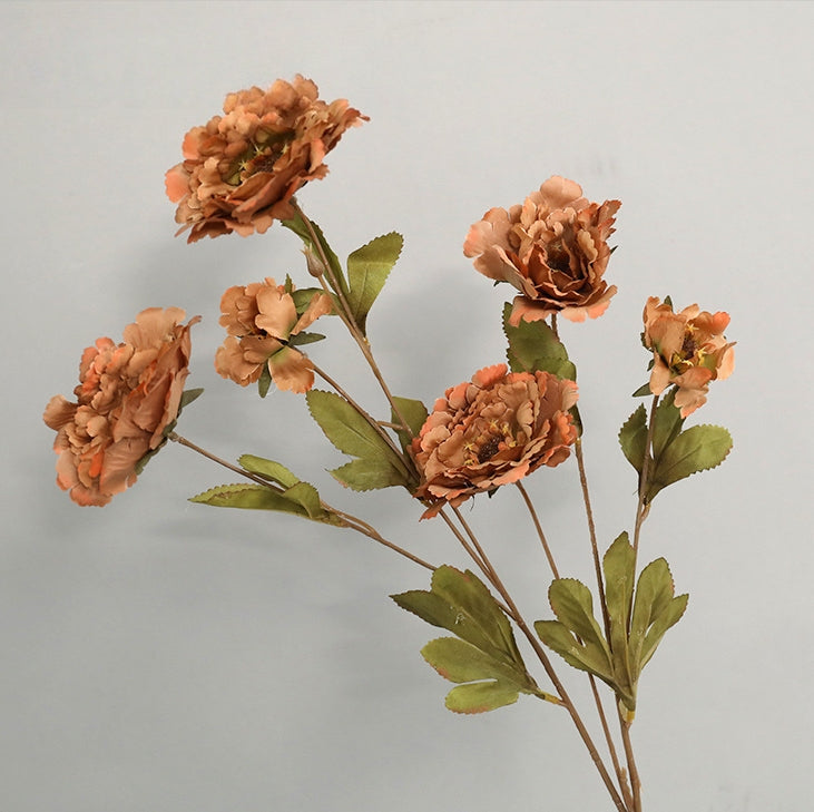 人工秋牡丹 | 80cm リアルな秋咲きの茎 | 一本
