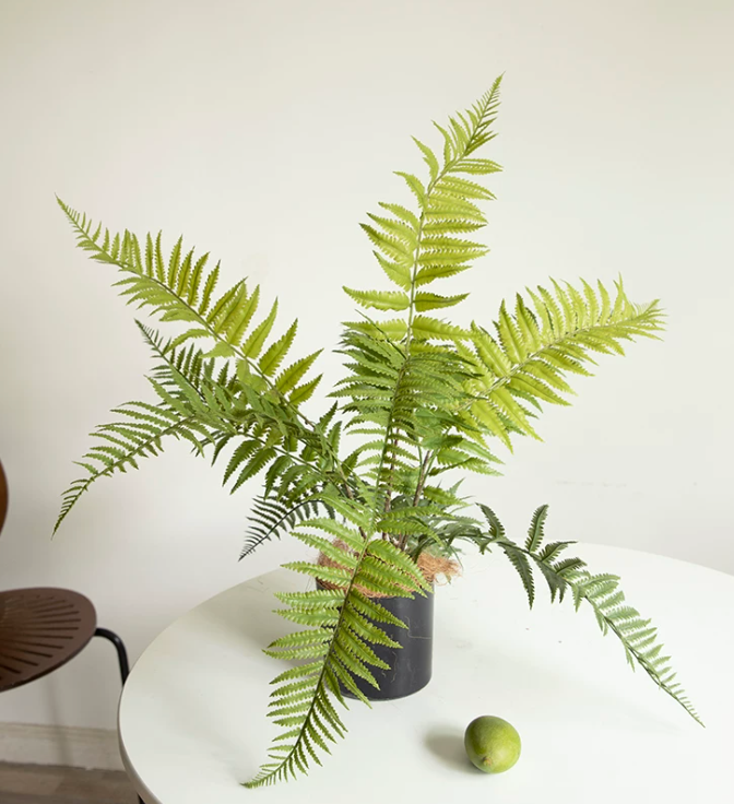 Artificial boston fern plant pot faux nephrolepis exaltata 57cm classic indoor decor