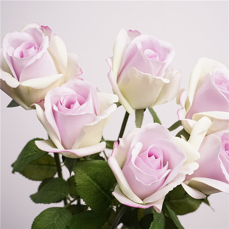 人工スプレーローズ(ケイトスタイル)|47cm リアルタッチシルクローズステム|5本セット(モーブグリーン)