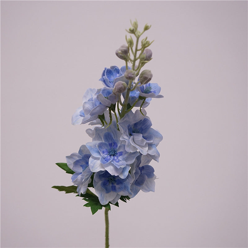 Artificial blue delphinium stem faux larkspur sky blue larkspur 72cm