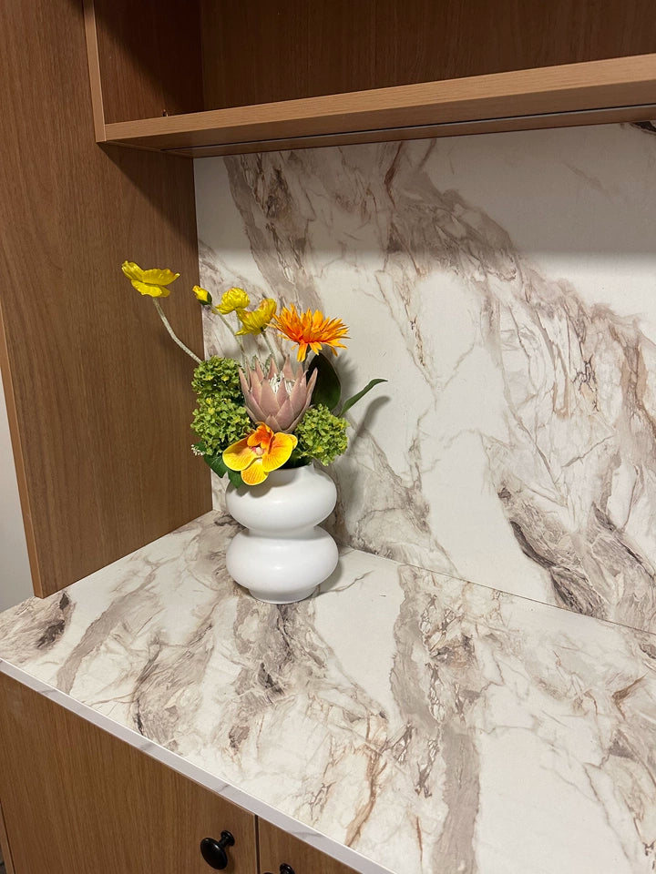 Faux Wildflower Arrangement | Silk Artificial Stems | 14.5" | Nordic Home Décor | Vase Not Included
