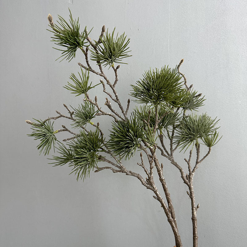 人工ヒノキの枝 | フェイクアーボビタエの葉 | 射出成形盆栽装飾アクセサリー 50cm