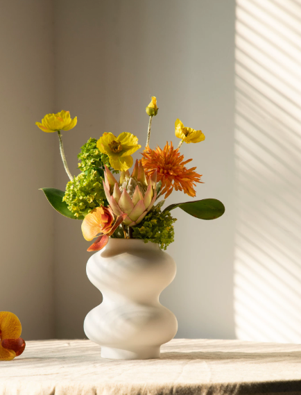 Faux Wildflower Arrangement | Silk Artificial Stems | 14.5" | Nordic Home Décor | Vase Not Included