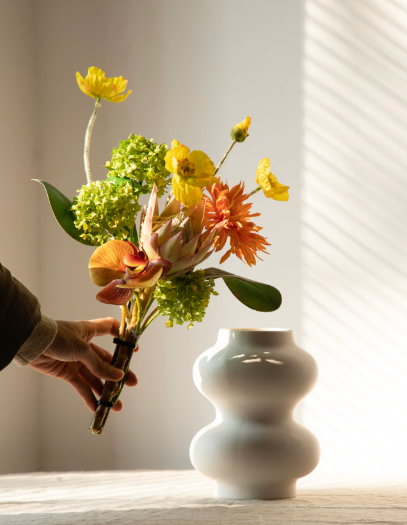 Faux Wildflower Arrangement | Silk Artificial Stems | 14.5" | Nordic Home Décor | Vase Not Included