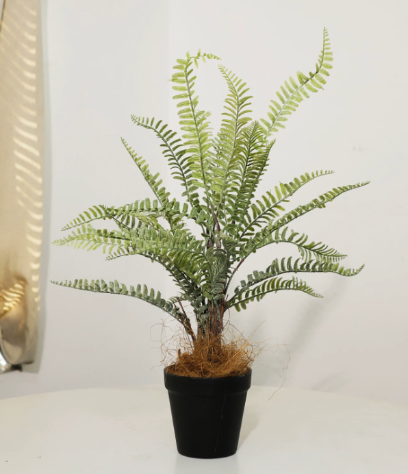 Artificial boston fern plant pot faux nephrolepis exaltata 57cm classic indoor decor