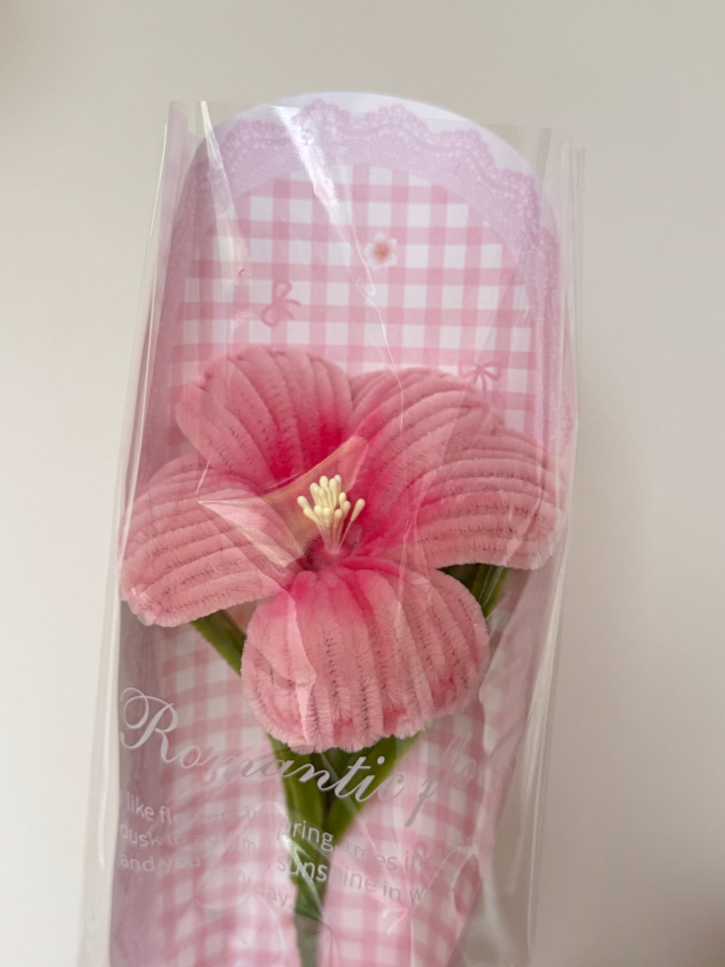 Hibiscus Single Bouquet - Pipe Cleaner Flower