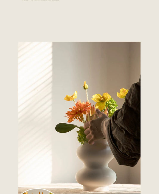 Faux Wildflower Arrangement | Silk Artificial Stems | 14.5" | Nordic Home Décor | Vase Not Included