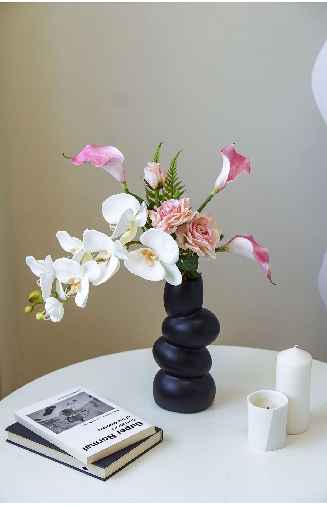 Orchid Rose & Calla Lily Faux Floral Arrangement | Bridal Bouquet or Home Décor | 6 Colors