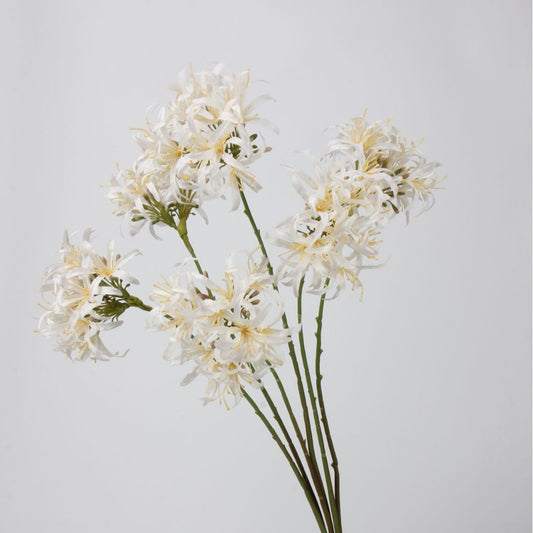 Artificial Agapanthus Stem | Premium Silk Real Touch Flower | 78cm Tall White