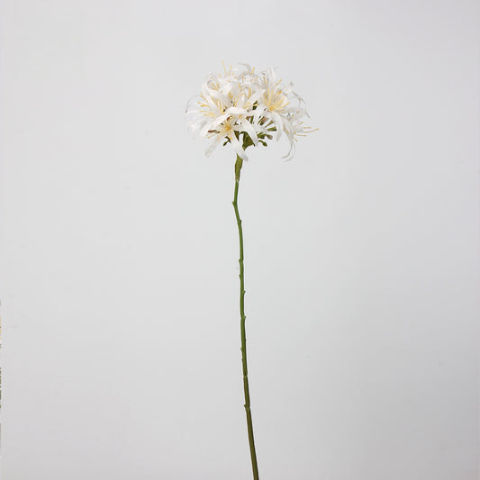 Artificial Agapanthus Stem | Premium Silk Real Touch Flower | 78cm Tall White