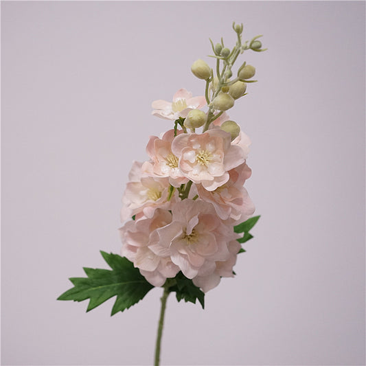 Artificial Delphinium Stems | 72cm Realistic Soft-Touch Hydrating Spikes | Single Stem Light Champagne