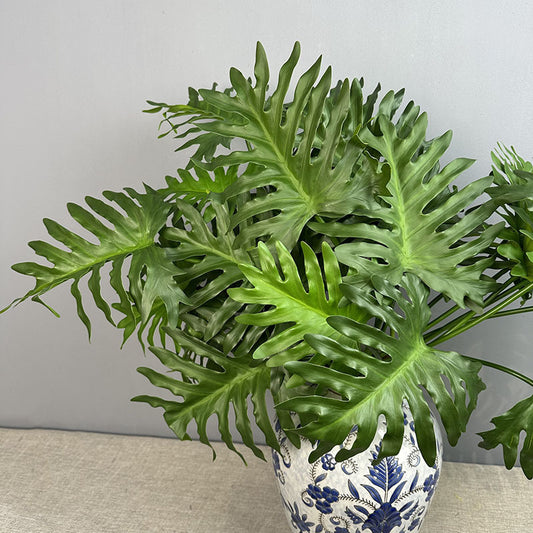 Artificial Calathea & Spring Taro Leaves | 5-Branch Faux Greenery, 67cm Tall
