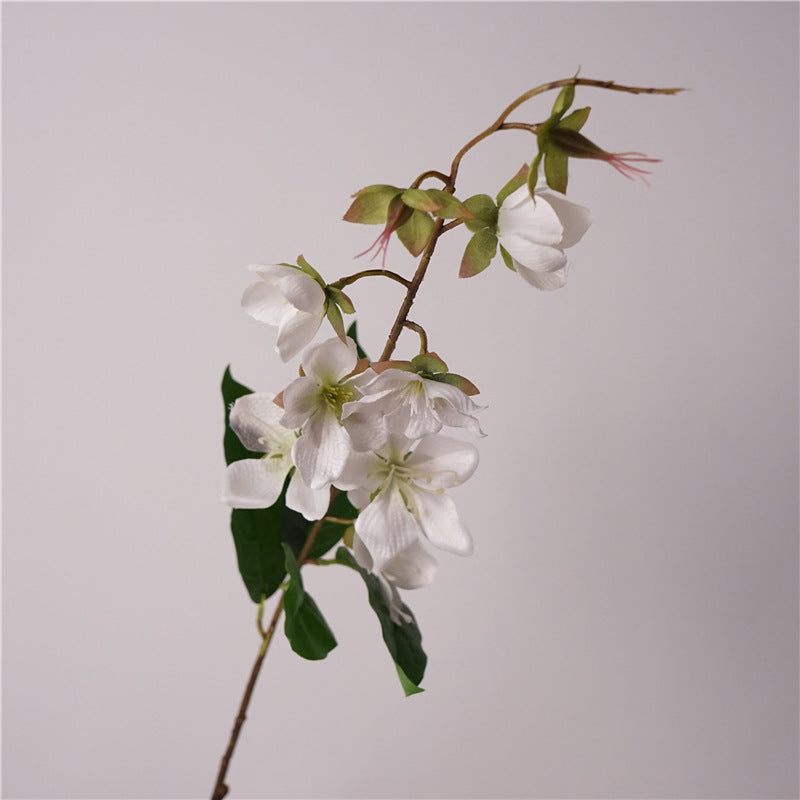 Artificial Jasmine Trailing Flower | 3D Printing Color on Silk, 80cm Long Stems White
