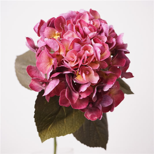 Artificial Hawaiian Hydrangea | 3D Real-Touch & Moisturizing Gradient Rose Red 25"H