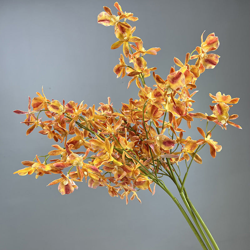Artificial spider lily bundle 3 faux lycoris radiata stems pure yellow 90cm