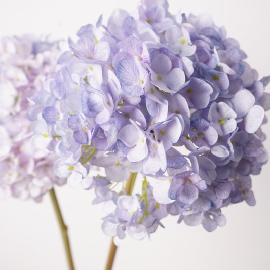 28cm Wide Hydrangea Flower Head | Artificial Silk Stem | Deep Purple 25" H