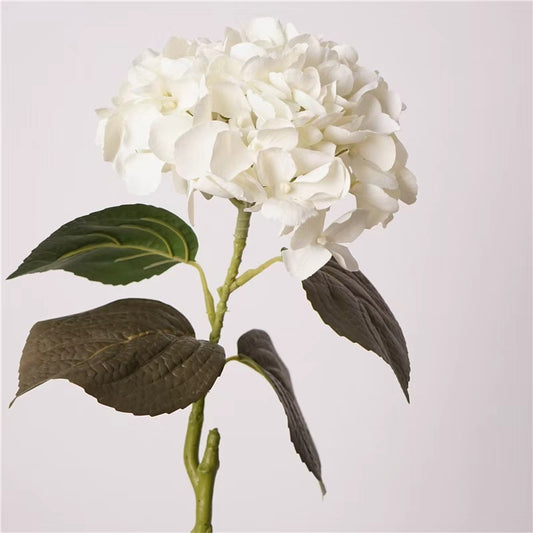Artificial Hawaiian Hydrangea | 3D Real-Touch & Moisturizing Gradient Pure White 25"H