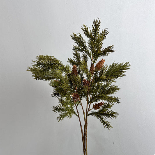 Artificial Cedar Branches | Two-Prong Design with Detailed Cones