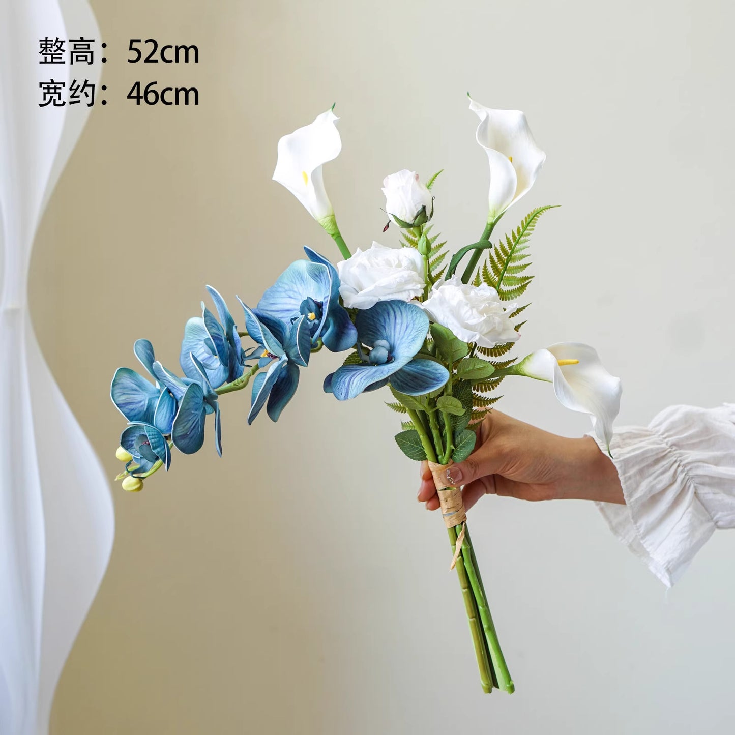 Orchid Rose & Calla Lily Faux Floral Arrangement | Bridal Bouquet or Home Décor | 6 Colors