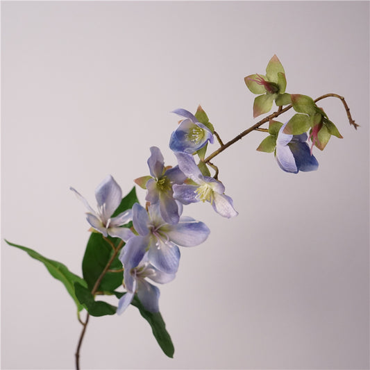 Artificial Jasmine Trailing Flower | 3D Printing Color on Silk, 80cm Long Stems Blue