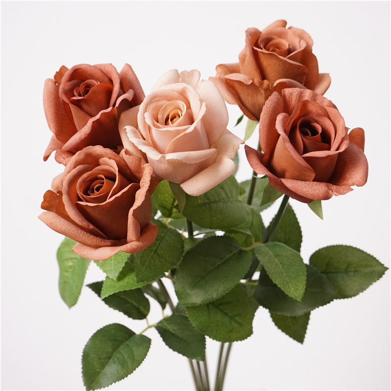 Artificial Kate Spray Roses – Real Touch Faux Rose Stems (Set of 5) | 6 Colors