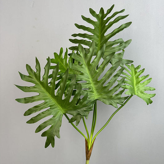 Artificial Calathea & Spring Taro Leaves | 5-Branch Faux Greenery, 67cm Tall