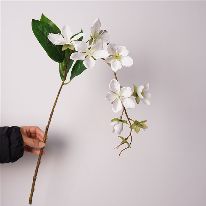Artificial Jasmine Trailing Flower | 3D Printing Color on Silk, 80cm Long Stems White