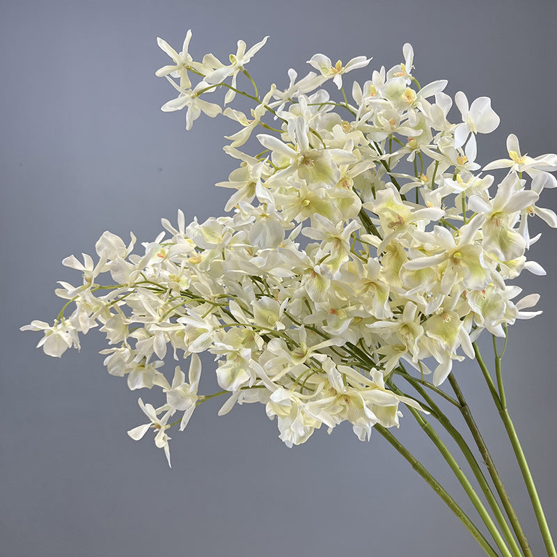 Artificial spider lily bundle 3 faux lycoris radiata stems pure white 90cm botanical decor