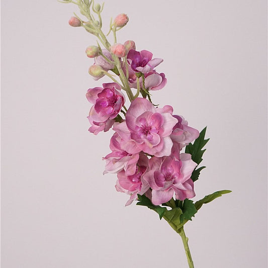 Artificial Delphinium Stems | 72cm Realistic Soft-Touch Hydrating Spikes | Single Stem Magenta