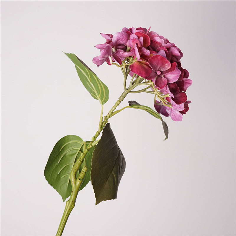 Artificial Hawaiian Hydrangea | 3D Real-Touch & Moisturizing Gradient Rose Red 25"H